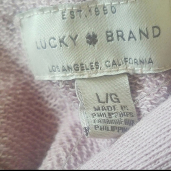 Lucky Brand Pink Crop Hoodie Size L - Picture 6 of 7